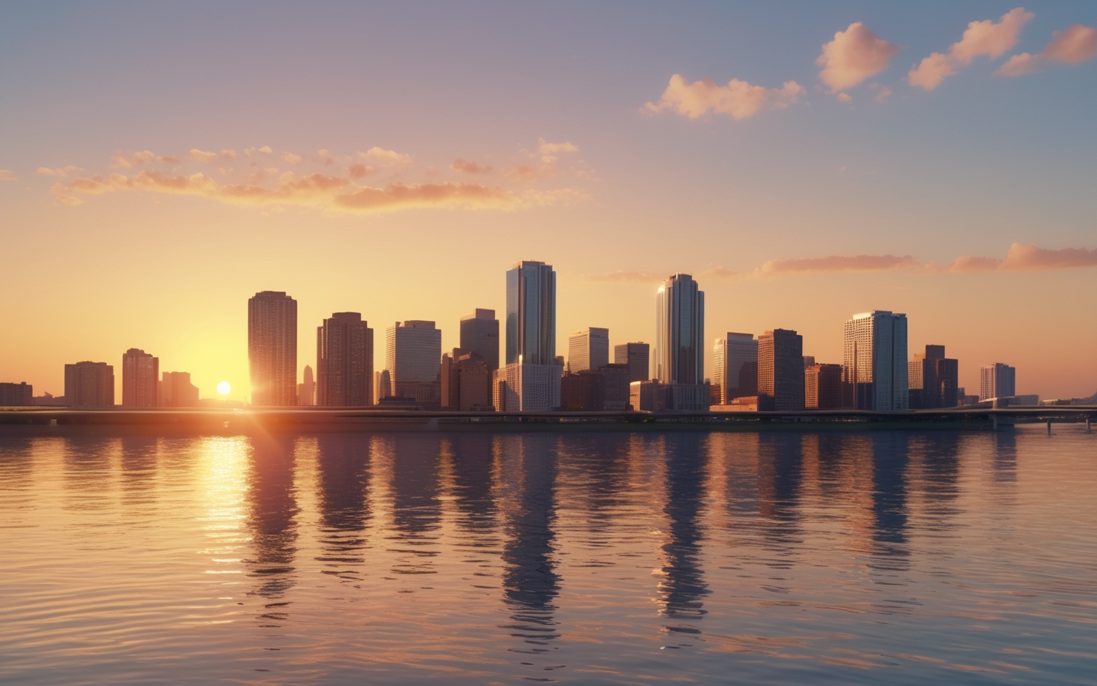 Our city at sunset